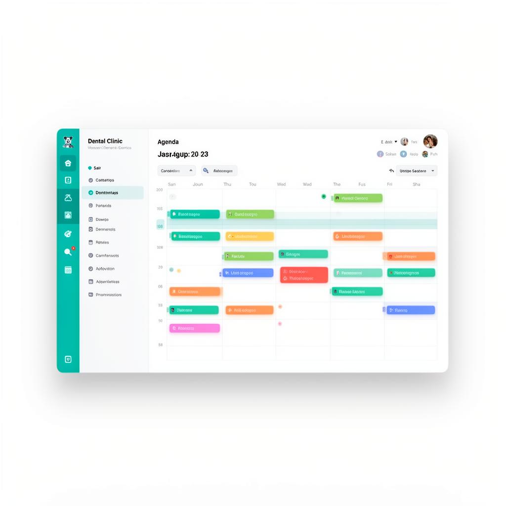 Dashboard Clivva com agenda da clínica organizada por status
